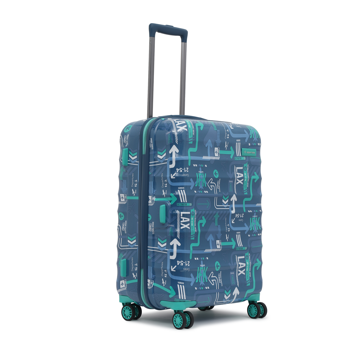 Hard Trolley Bags | Blue Travel Suitcase - uppercase