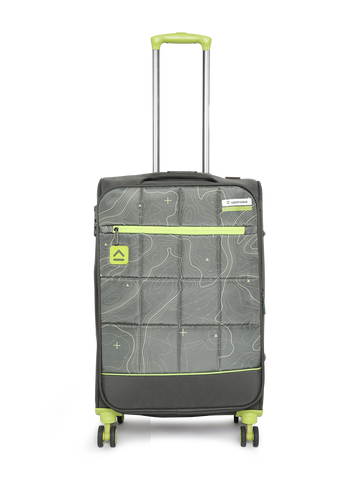 uppercase Topo Medium Check in 68cms TSA Lock 8 Wheels Soft Trolley Bag Green