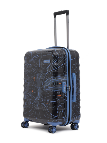 uppercase Topo Medium Check in 66cm TSA Lock 8 Wheels Hard Trolley Bag Black