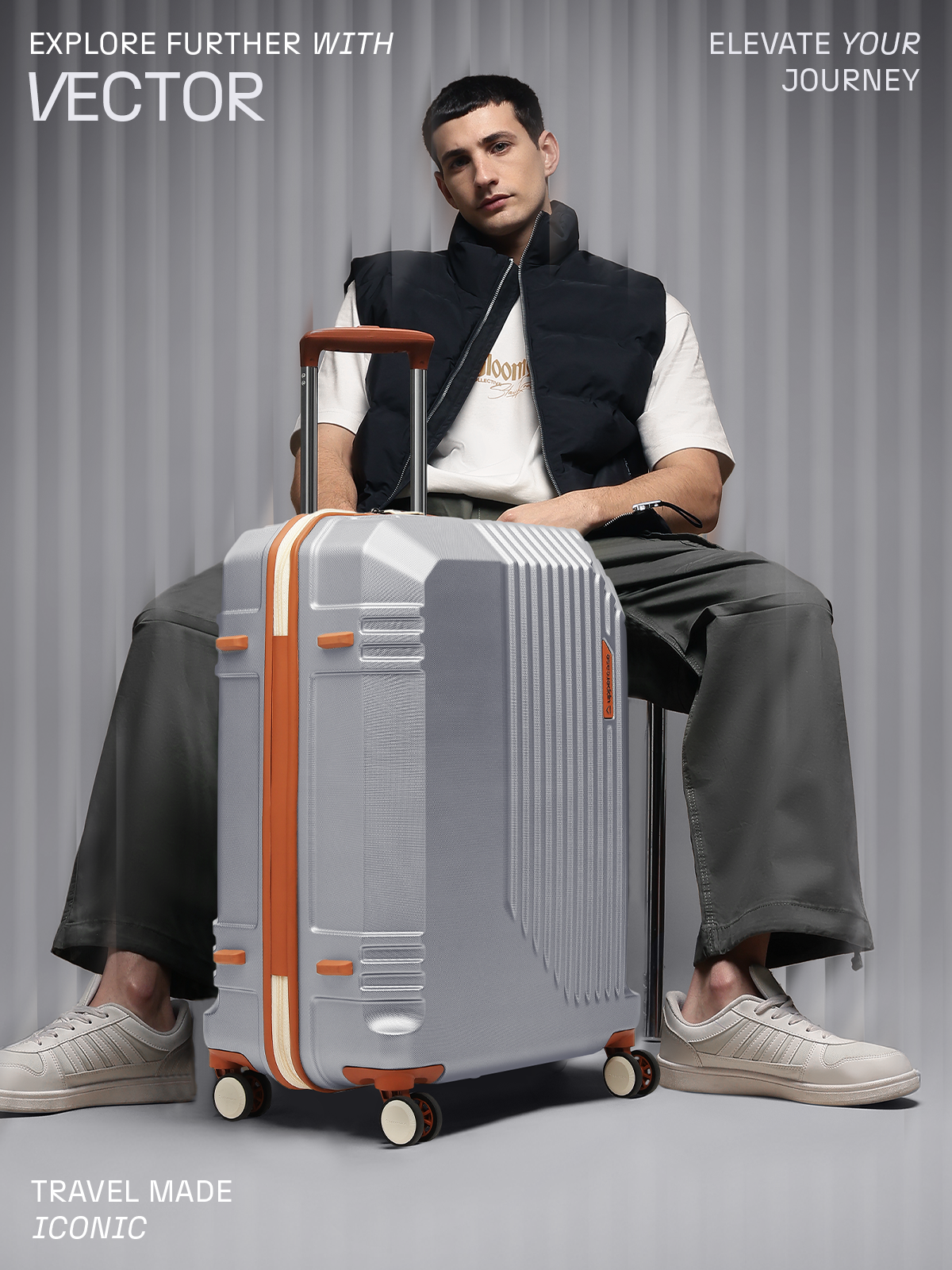 Vector Silver Medium Trolley - Main Image