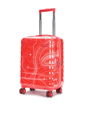 uppercase Topo Celeb Small Cabin 56cm TSA Lock 8 Wheels Hard Trolley Bag Red