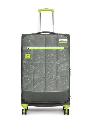 uppercase Topo Large Check in 77cms TSA Lock 8 Wheels Soft Trolley Bag Green