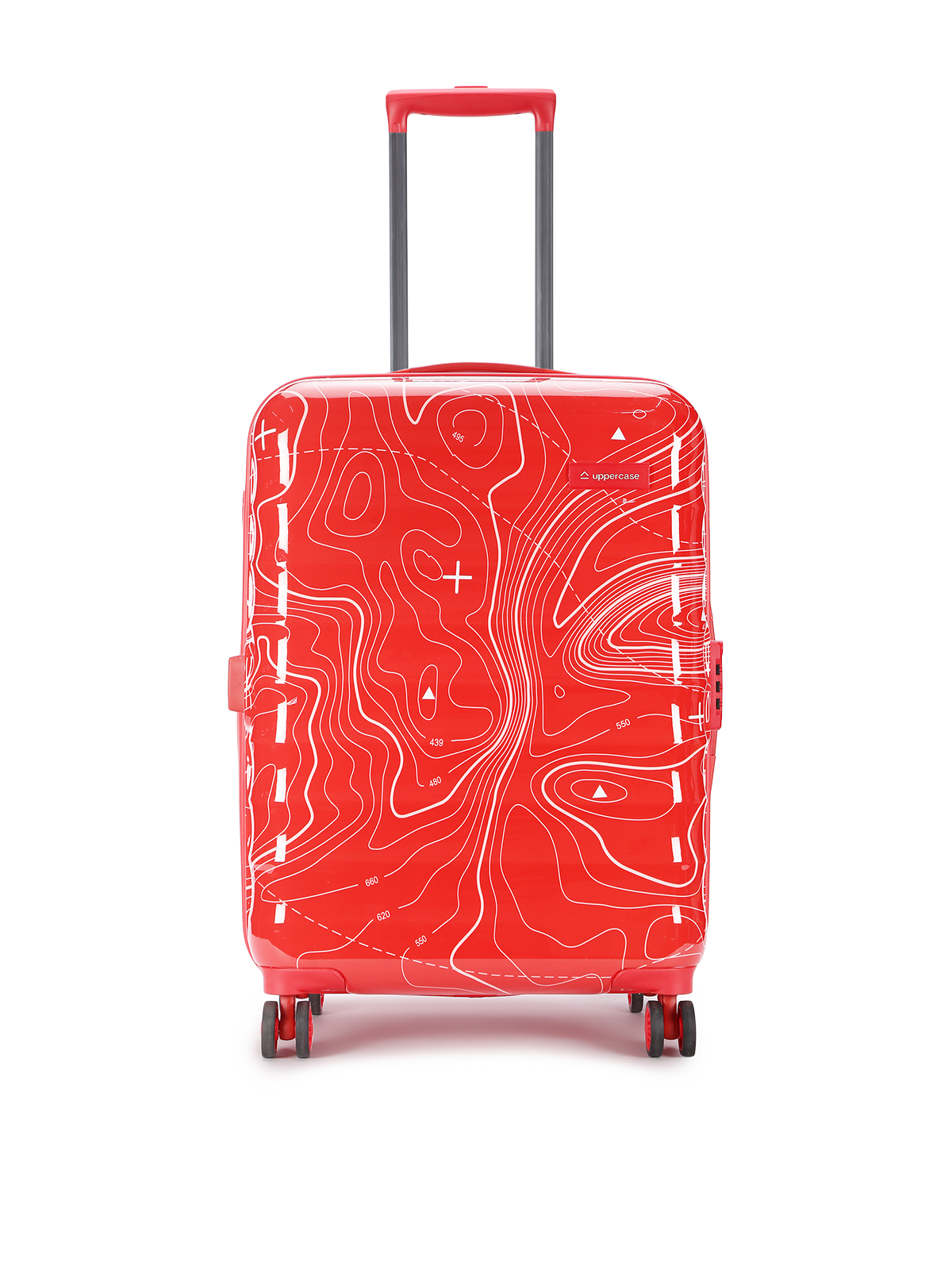 Shop Topo Celeb Red Medium Trolley Bag Now
