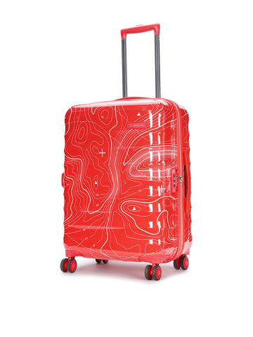 uppercase Topo Celeb Medium Check in 66cm TSA Lock 8 Wheels Hard Trolley Bag Red