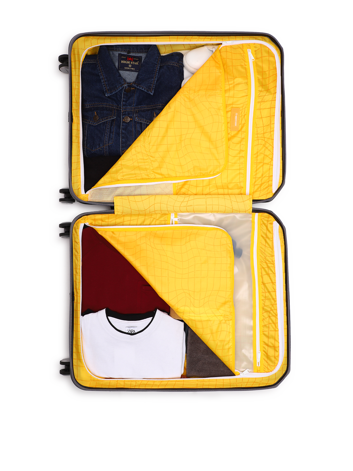 Eco Trolley Bags Bullet Large CheckIn Luggage, Black