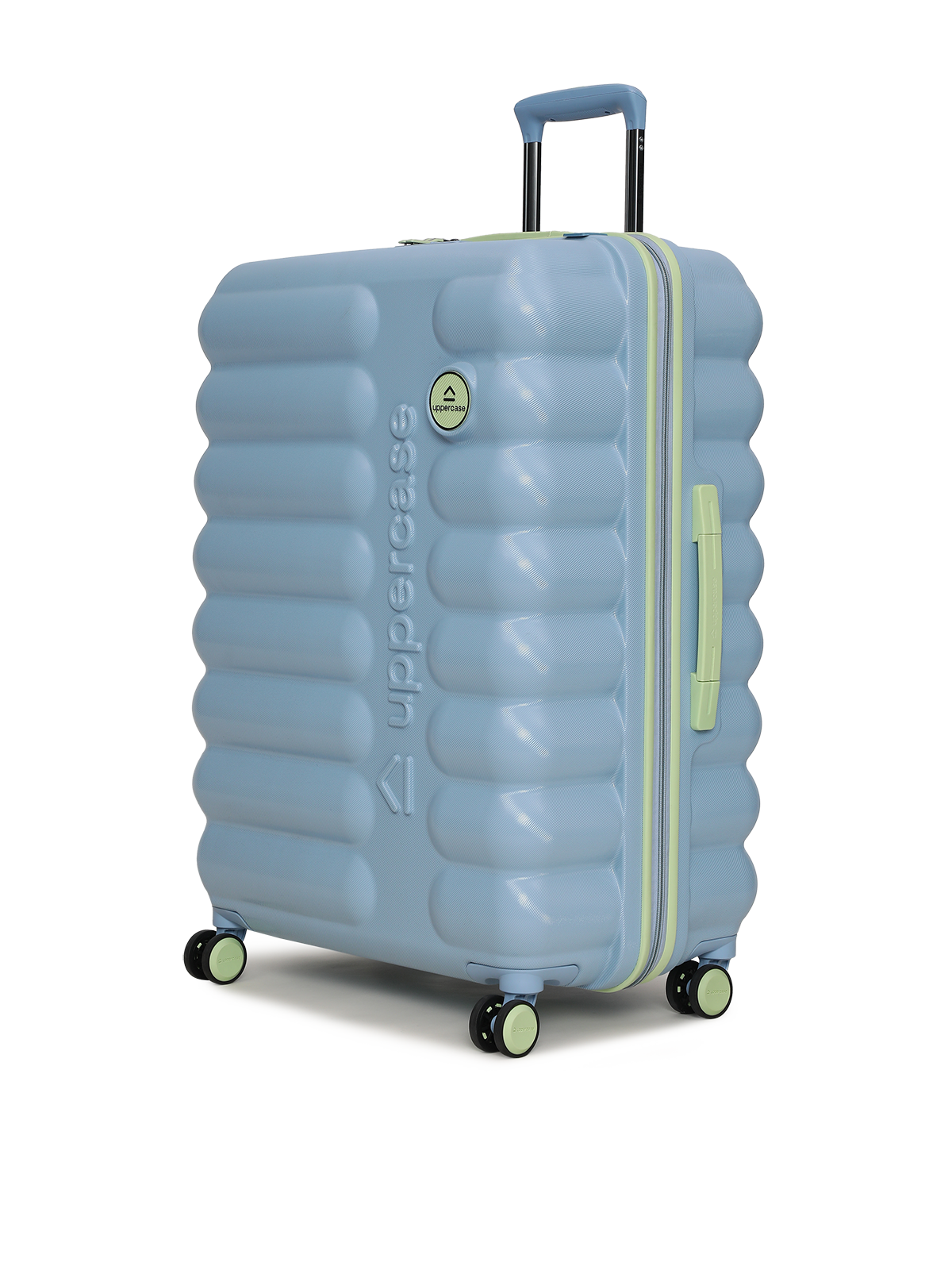 uppercase Astro 74cm (Large) | Check-in Trolley Bag | Sustainable Hardsided Luggage | Dual Wheel Suitcase | Flushed TSA Lock & Anti-Theft Zippers | Suitcase for Men & Women | 2000 Days Warranty (Powder Blue)