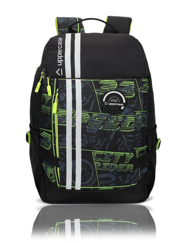 uppercase Campus 01 Backpack Double Compartment School Bag 33L Black