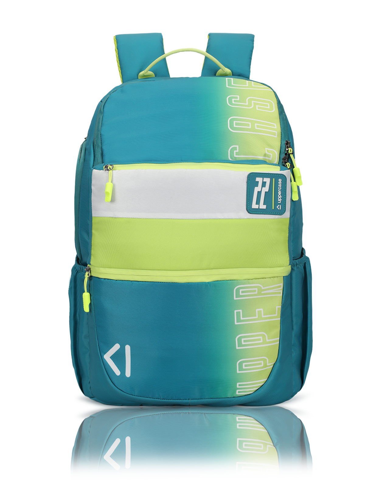 uppercase Campus 04 Backpack Double Compartment School Bag 33L Teal Blue