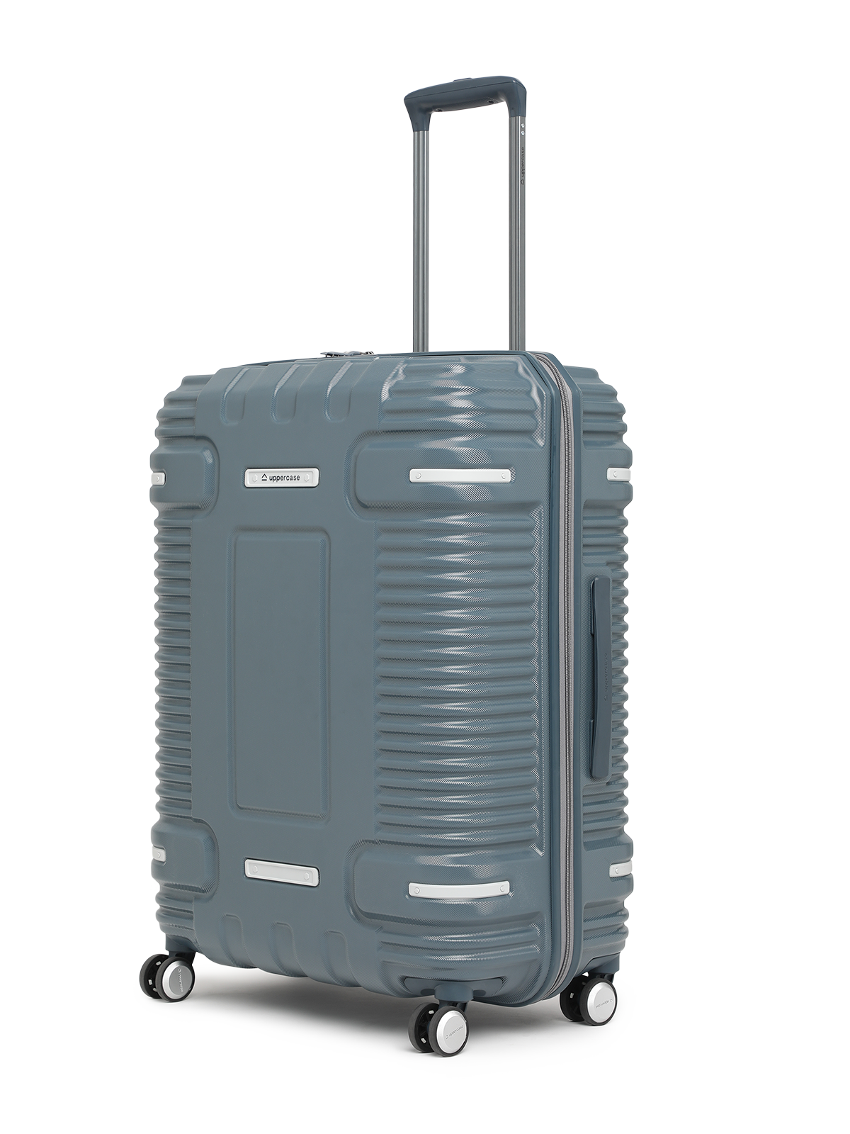 uppercase Ridge Large Check in 74cm TSA Lock 8 Wheels Hard Trolley Bag Blue