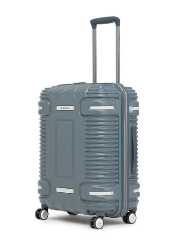 uppercase Ridge Medium Check in 66cm TSA Lock 8 Wheels Hard Trolley Bag Blue