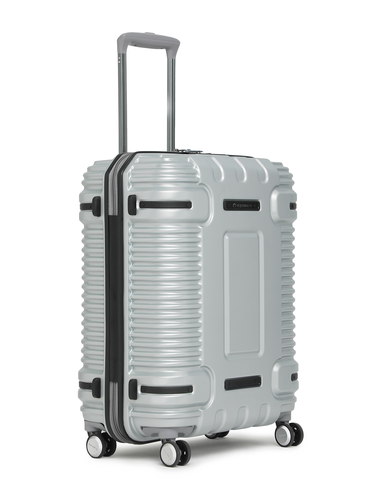 Ridge Hard Luggage Trolley Bag Medium Silver