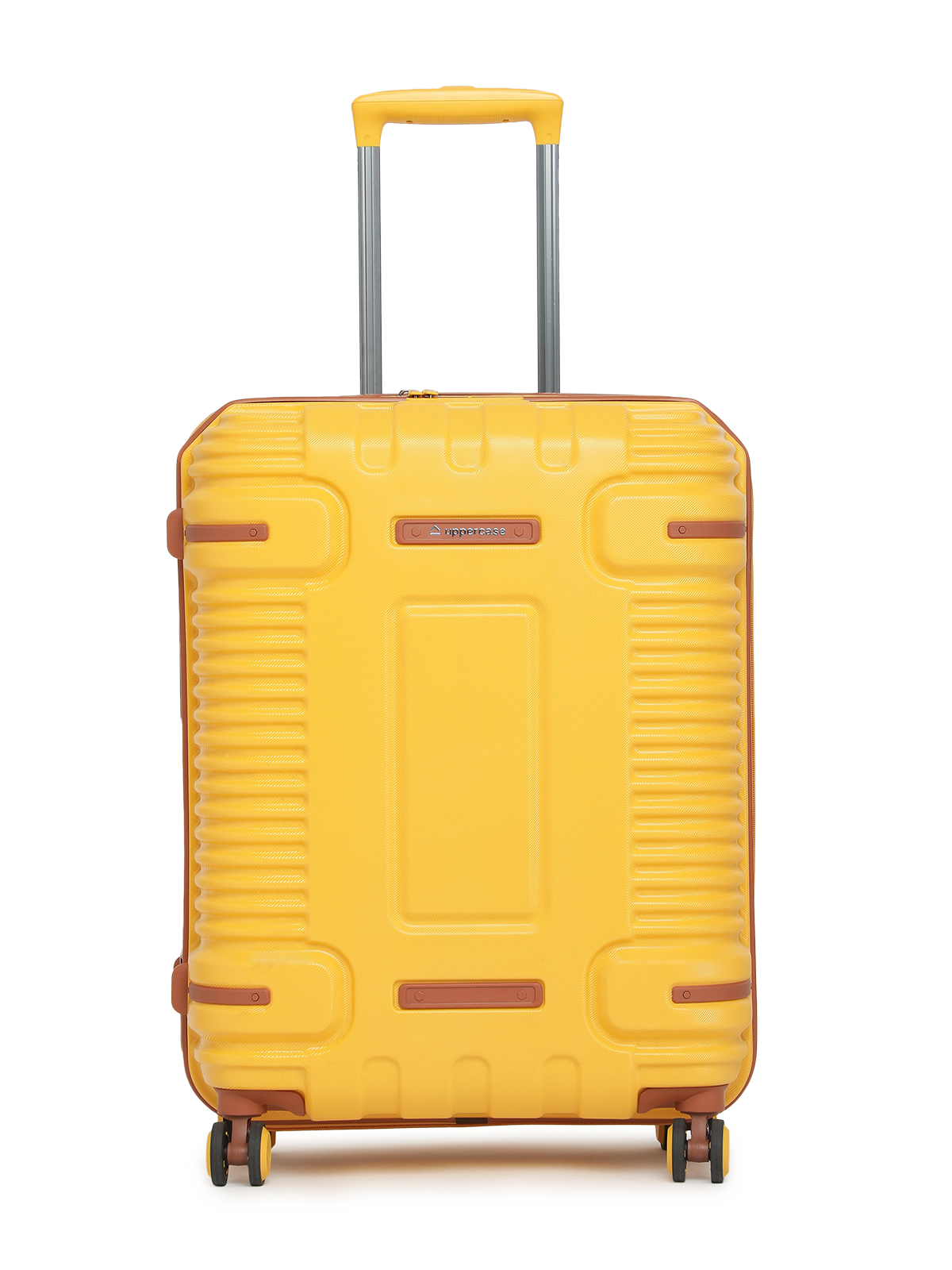 Ridge Hard Luggage Trolley Bag Medium Yellow