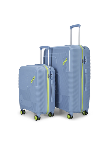 Graphite Hard Luggage Trolley Bag Set of 2 (S+L) Blue Bonanza