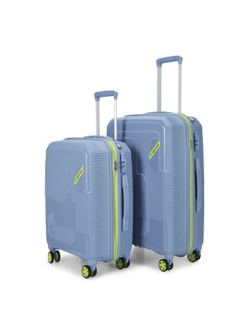 Graphite Hard Luggage Trolley Bag Set of 2 (S+M) Blue Bonanza