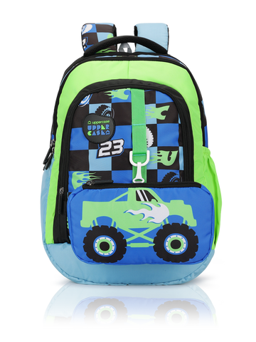 uppercase Sprout 2501 Sustainable School Backpack | 2025 Collection | Well-Padded, Double Compartment with Pencil Pouch, Organizers, Side Bottle Pocket| For Boys & Girls | 500 Days Warranty | Black