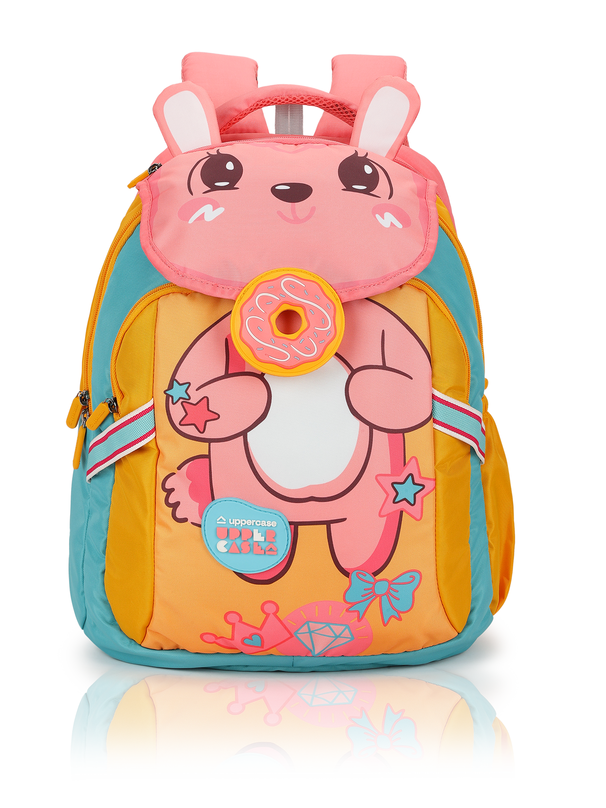 uppercase Sprout 2503 Sustainable School Backpack | 2025 Collection | Well-Padded, Double Compartment, Organizers, Side Bottle Pocket| For Boys & Girls | 500 Days Warranty | Pink