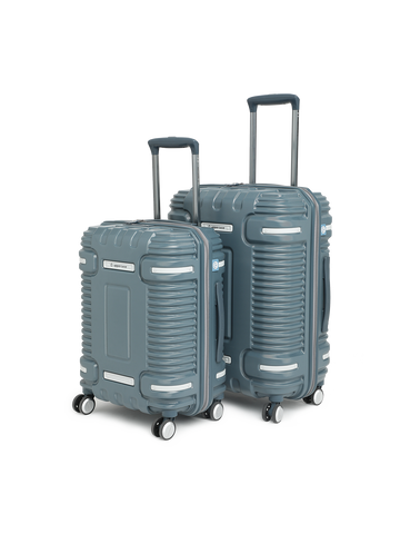 uppercase Ridge Trolley Bag Set of 2 (S+M) |Hardsided Polycarbonate Cabin & Check-in Luggage |8 Wheel Suitcase |TSA Lock & Anti Theft Zippers |Suitcase for Men and Women| 2000 Days Warranty (Blue)