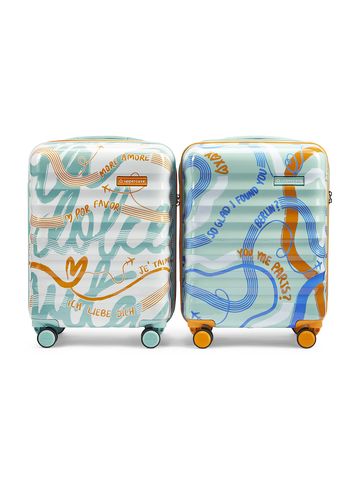 Serendipity Turquoise & Apricot Set of 2 Small Trolley