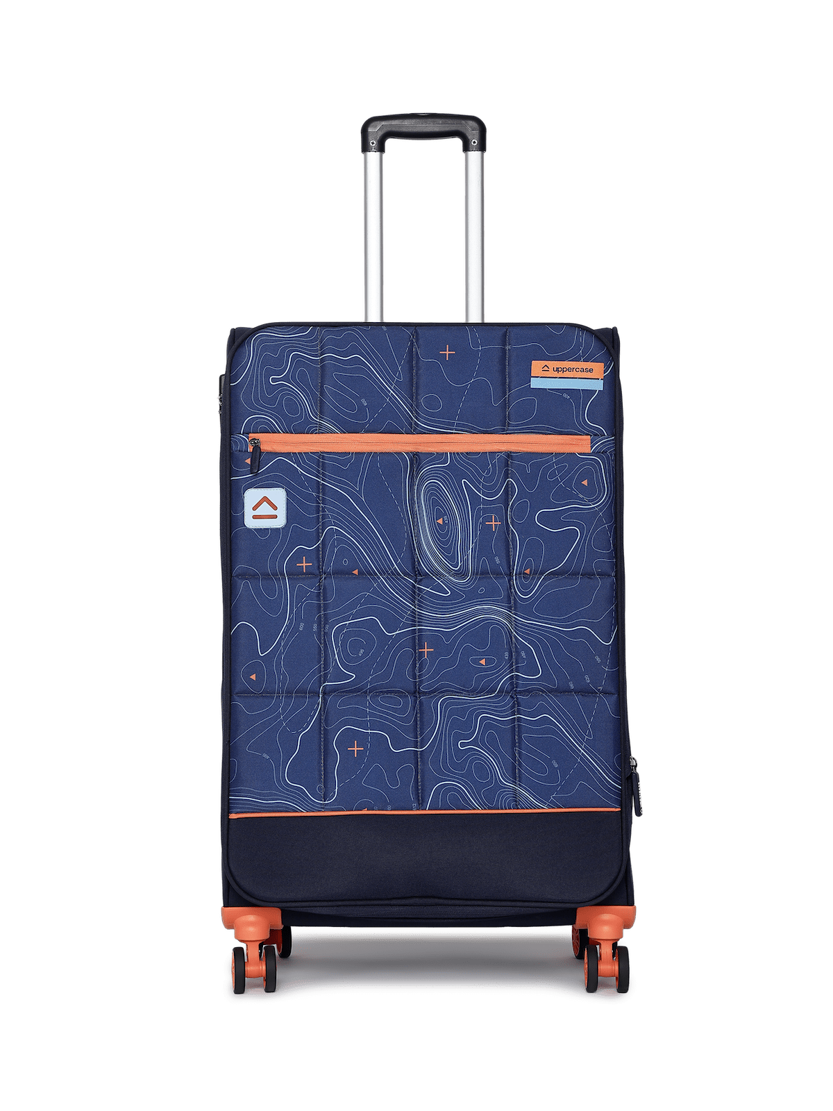 uppercase Topolite Large Check in 76cms Combination Lock Soft Trolley Bag Blue