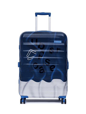 uppercase Ripple Large Check in 76cm Combination Lock Hard Trolley Bag Blue
