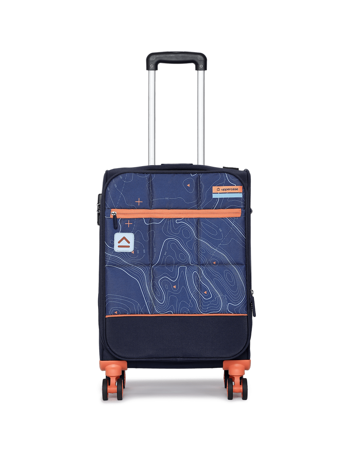 uppercase Topolite Medium Cabin 57cms Combination Lock Soft Trolley Bag Blue