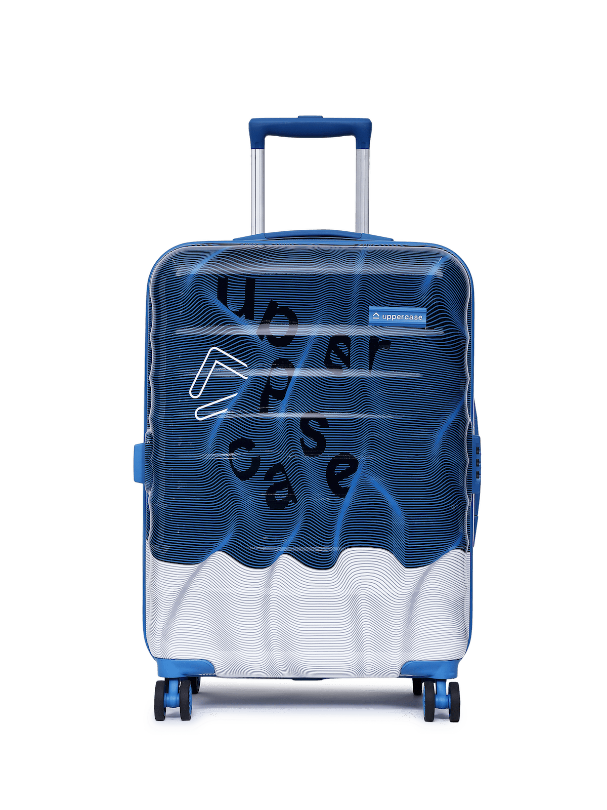 uppercase Ripple Medium Check in 66cm Combination Lock Hard Trolley Bag Blue