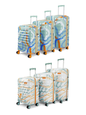 Serendipity Turquoise & Apricot Set of 6 (S+M+L) Trolley