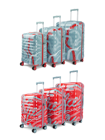 Serendipity Coral & Aqua Set of 6 (S+M+L) Trolley