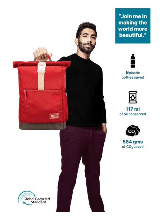 Roll Top Red Backpacks Durable and Stylish