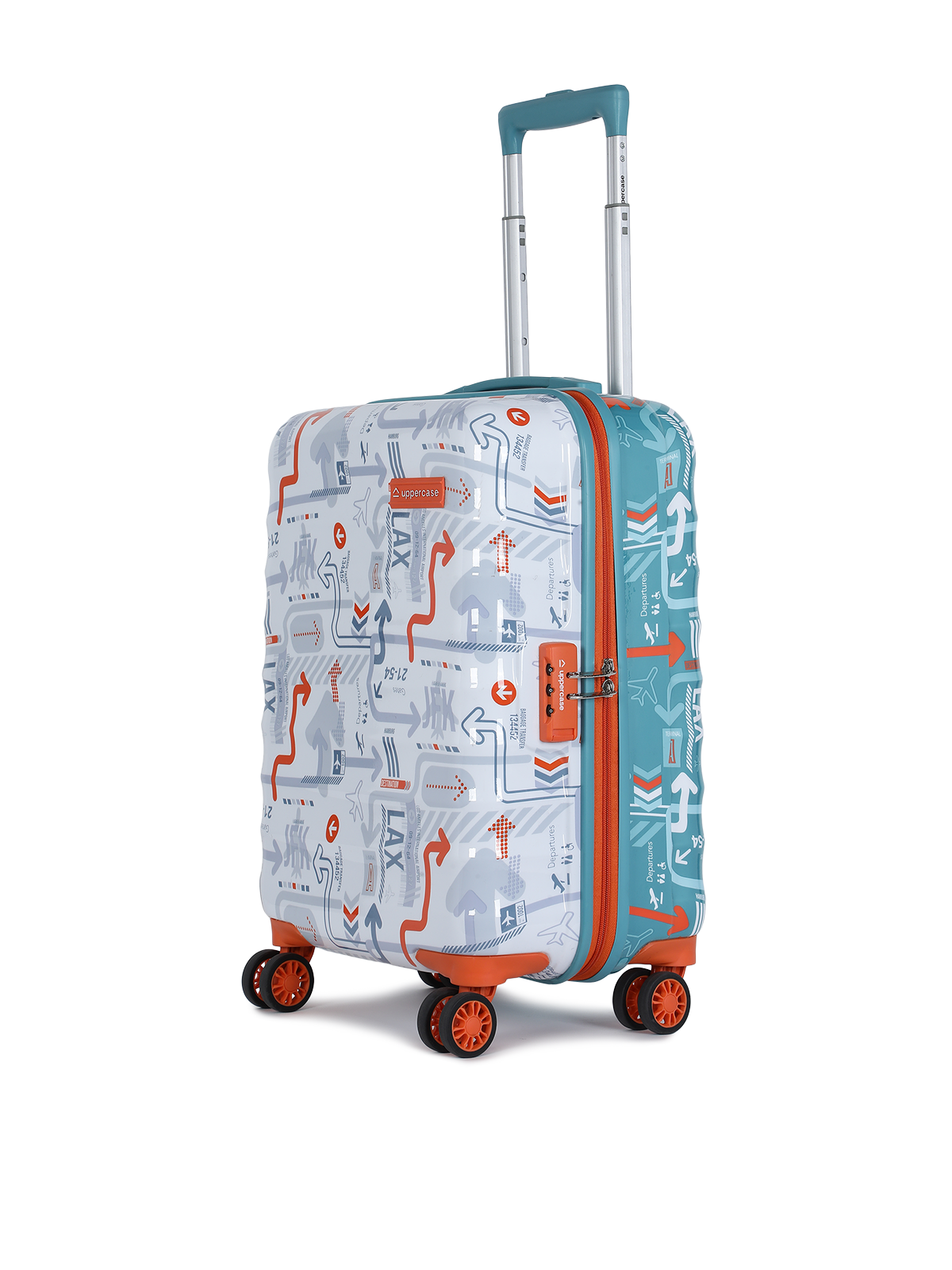uppercase JFK Duo Small Cabin 56cm Combination Lock Hard Trolley  Teal Blue