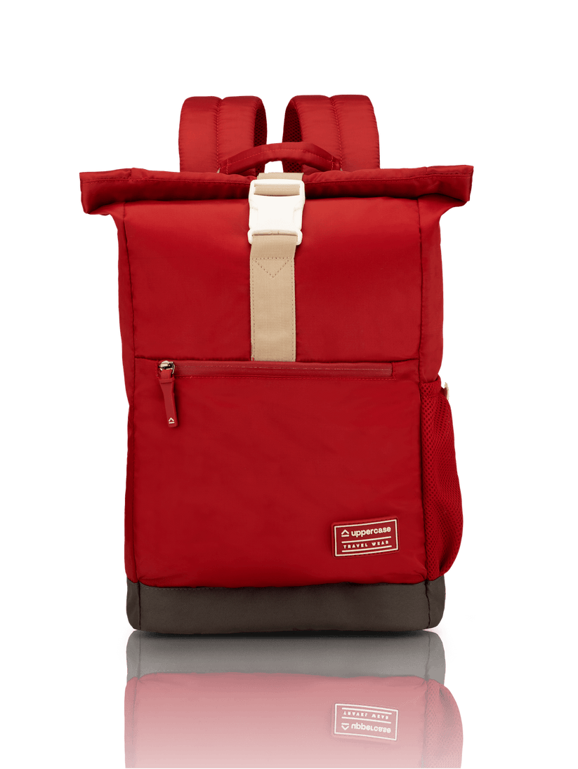 Roll Top Red Backpacks Durable and Stylish