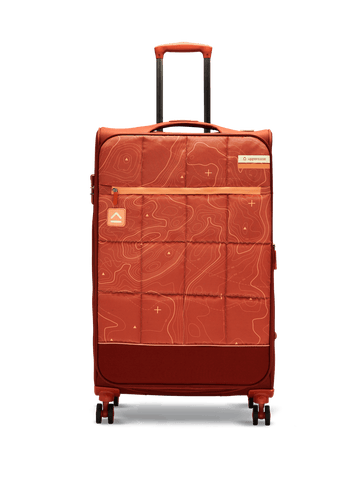uppercase Topo Large Check in 77cms TSA Lock 8 Wheels Soft Trolley Bag Red