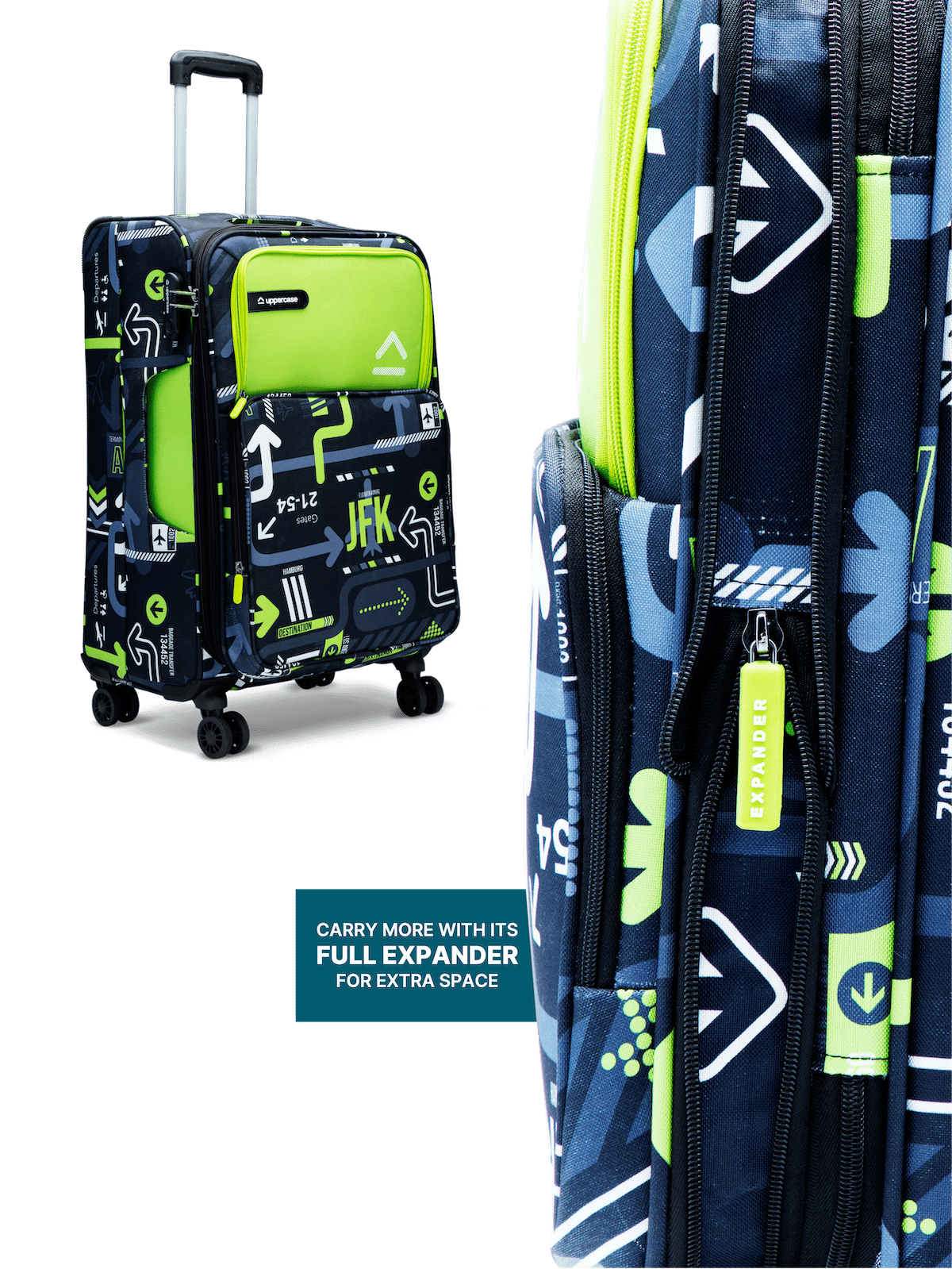 Medium Trolley Bags Medium Size Green Trolley Bags